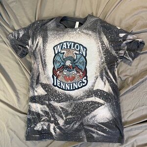 Rare Custom Outlaw Waylon Jennings Lonesome On’Ry & Mean” Eagle Tee Large